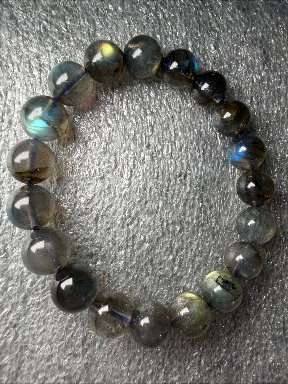 Super Flashy 10MM Labradorite Natural Crystal Bracelet